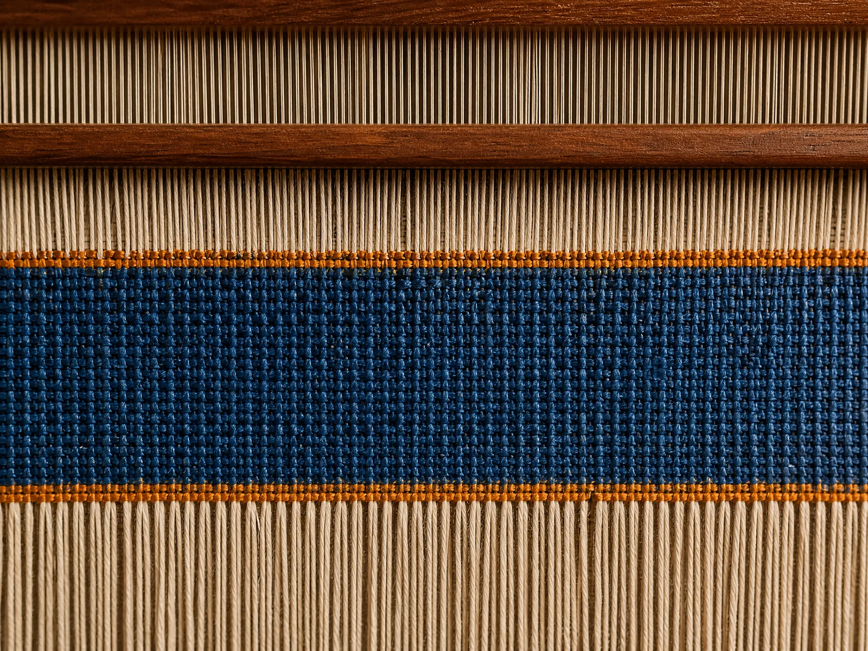 Copper interface thread woven into a system edge